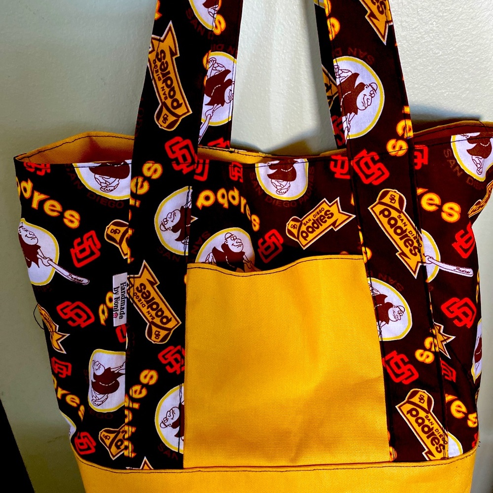 New San Diego Padres Large light weight reusable lined tote bag canvas cotton